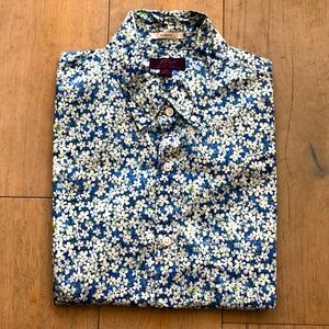 J.Crew Liberty Print Short Sleeve Shirt